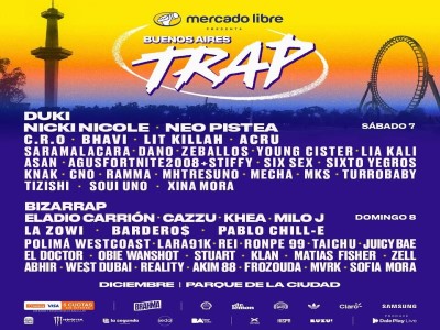 Nicki Nicole, Duki y Bizarrap encabezan el Buenos Aires Trap 2024 en el Parque de la Ciudad